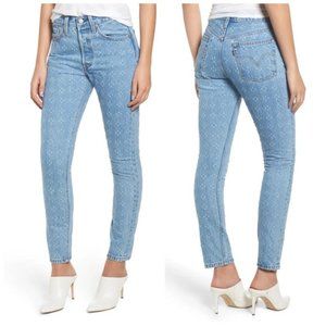 NWT Levi’s 501 Skinny "Snowflakes" High Rise Jeans *